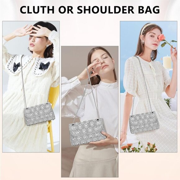 Lightweight and Stylish Rhinestone Clutch with Chain - Perfect for Any Occasion - Picture 6 of 6